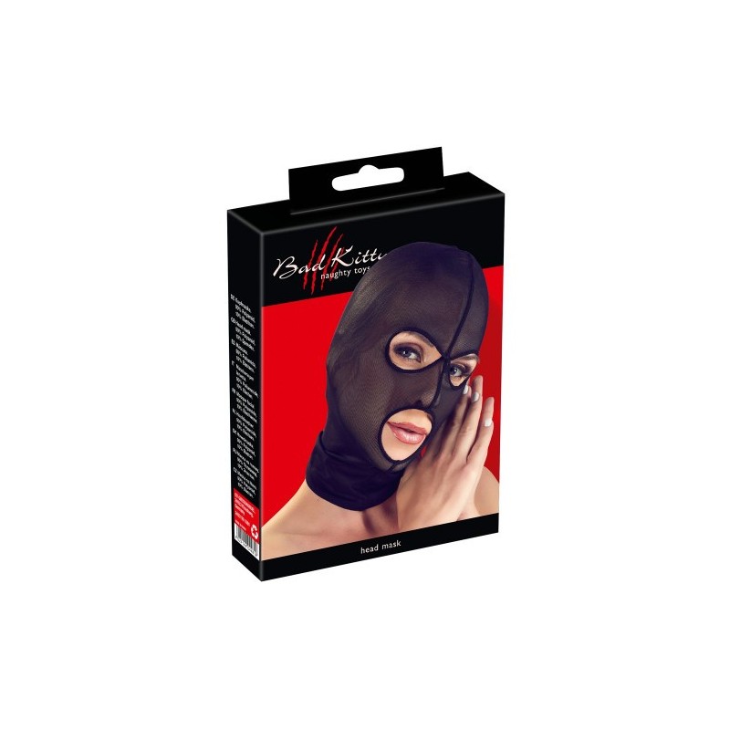 Μαύρη Ημιδιάφανη Σεξ Φετίχ Μάσκα με ανοίγματα (S-L)