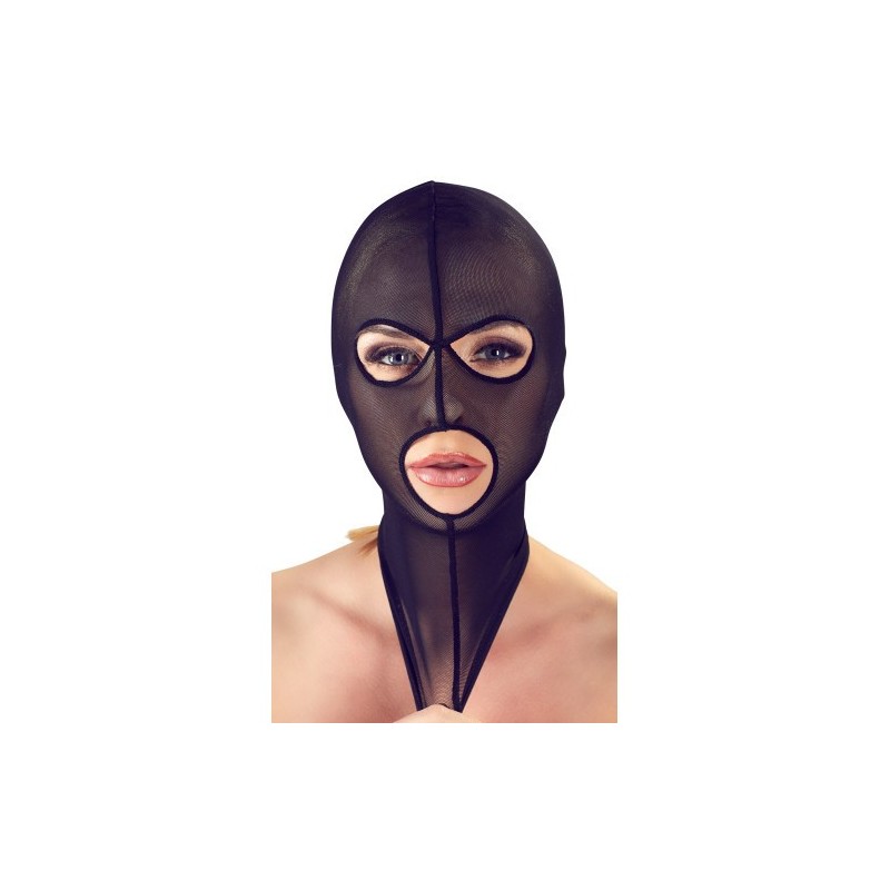 Μαύρη Ημιδιάφανη Σεξ Φετίχ Μάσκα με ανοίγματα (S-L)