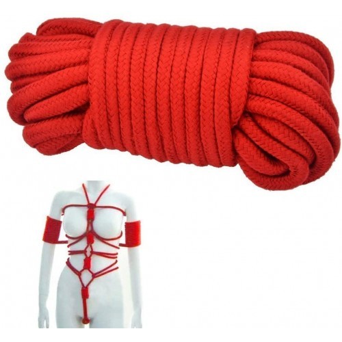 Naughty Toys ΚΟΚΚΙΝΟ Βαμβακερό BDSM Σχοινί 20 ΜΕΤΡΑ