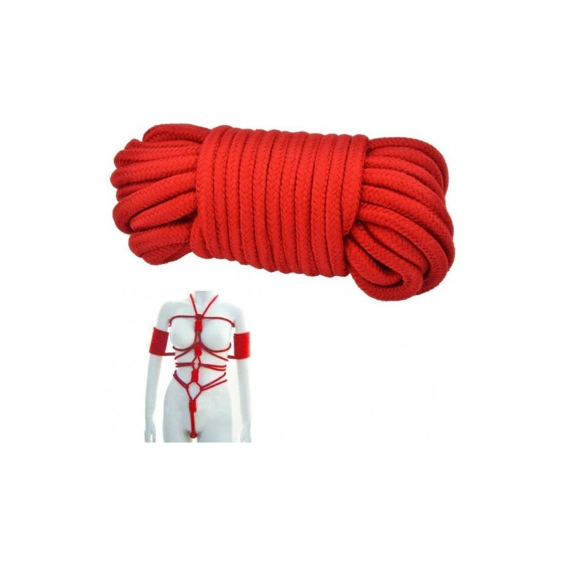 Naughty Toys ΚΟΚΚΙΝΟ Βαμβακερό BDSM Σχοινί 20 ΜΕΤΡΑ