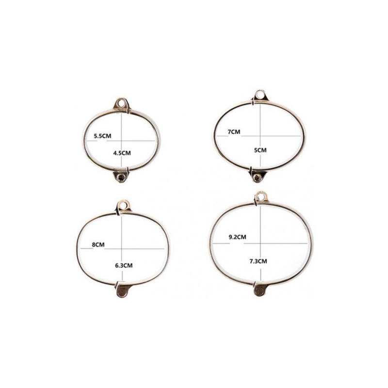 EXTRA LARGE Metal Wrisat and Ankle Cuffs 9.2 X 7.3cm