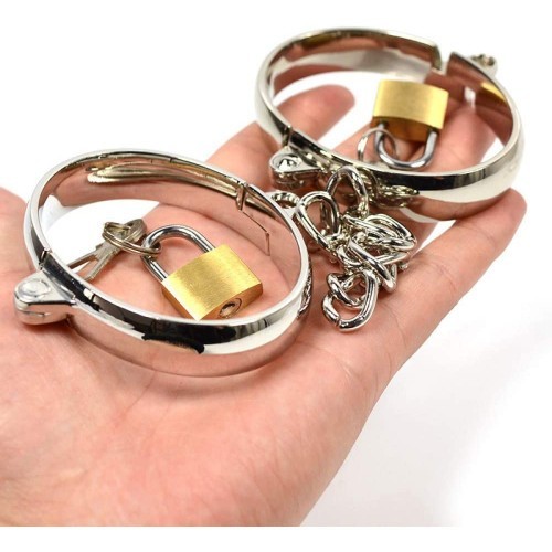 SMALL Metal Handcuffs or Ankle Cuffs 5.5 X 4.5cm