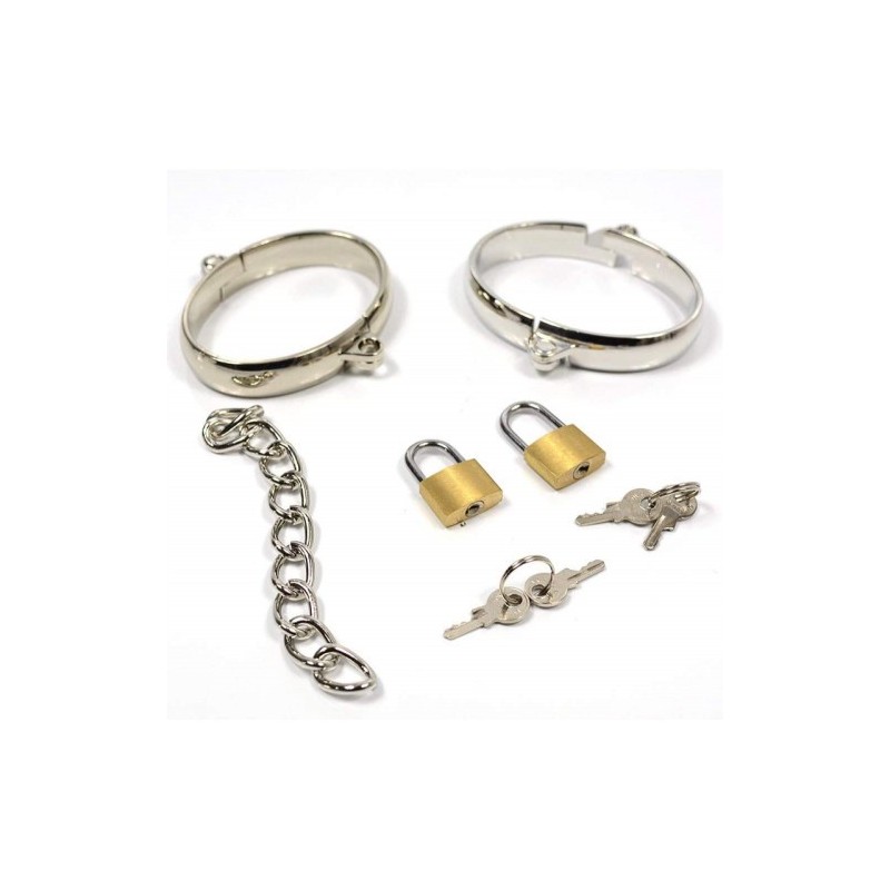 MEDIUM Metal Handcuffs or Ankle Cuffs 7 X 5cm