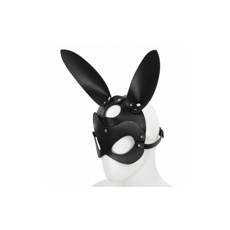 Black Leather Bunny Mask O/S