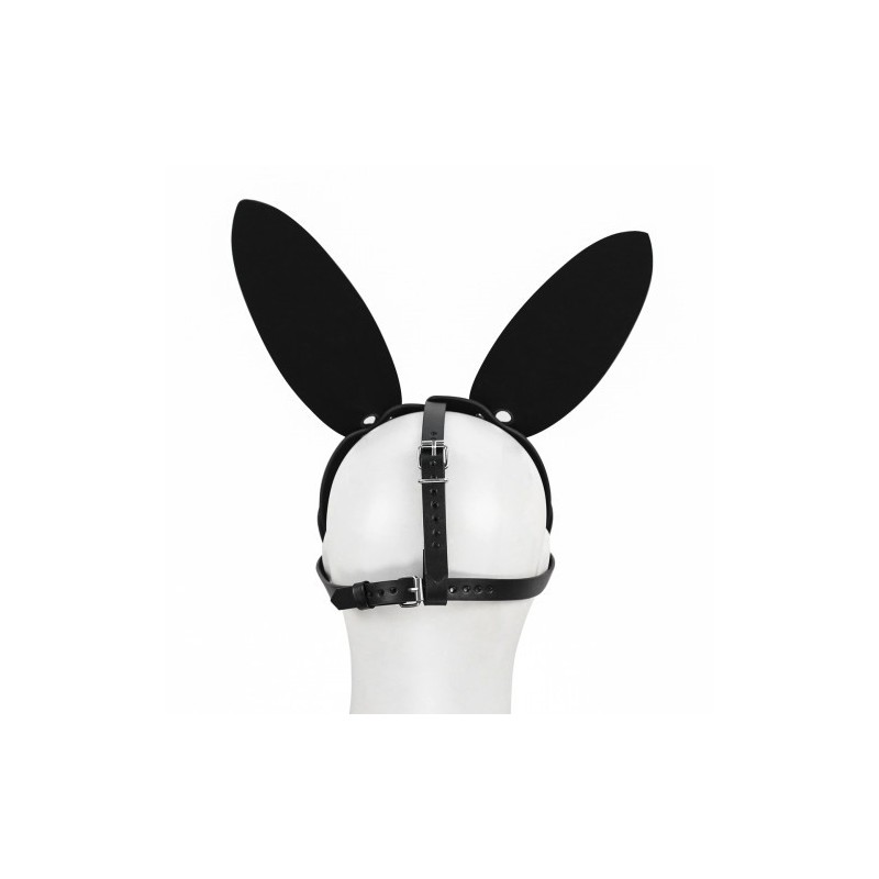 Black Leather Bunny Mask O/S