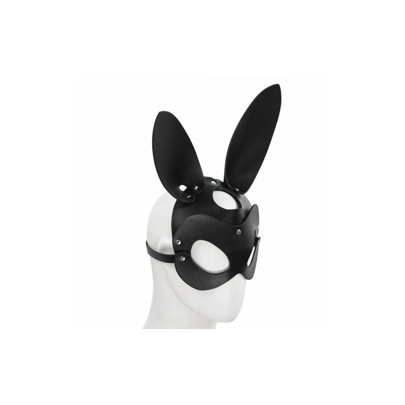 Black Leather Bunny Mask O/S