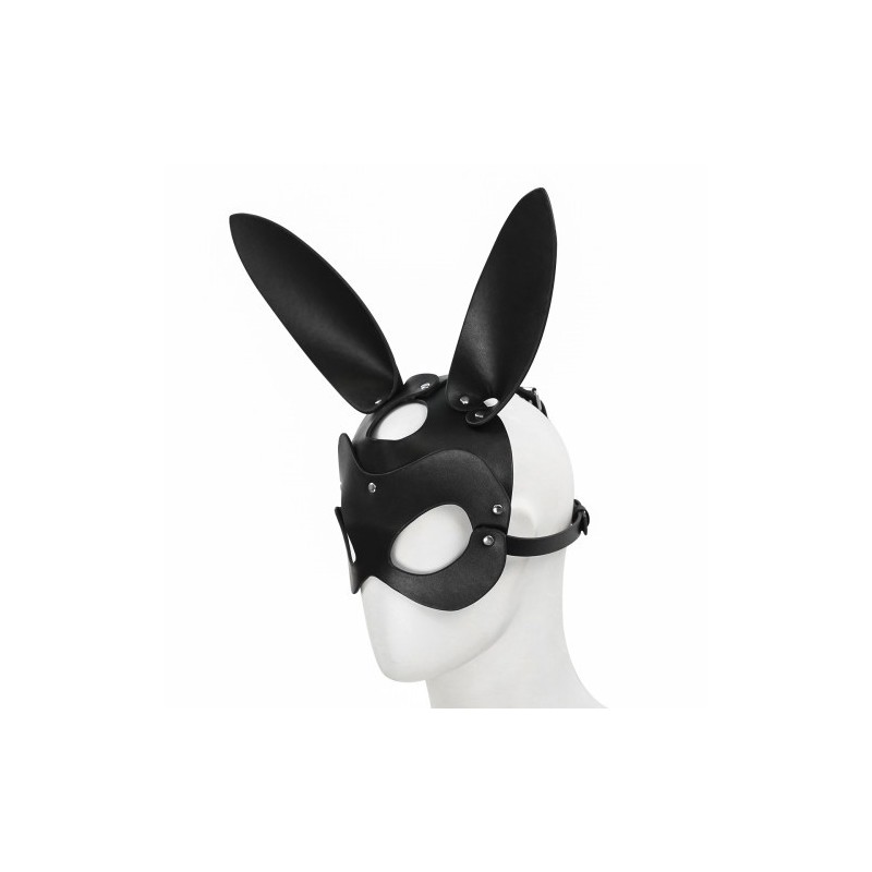 Black Leather Bunny Mask O/S