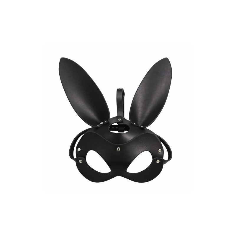Black Leather Bunny Mask O/S