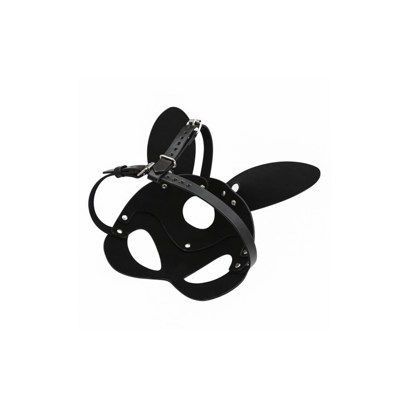 Black Leather Bunny Mask O/S