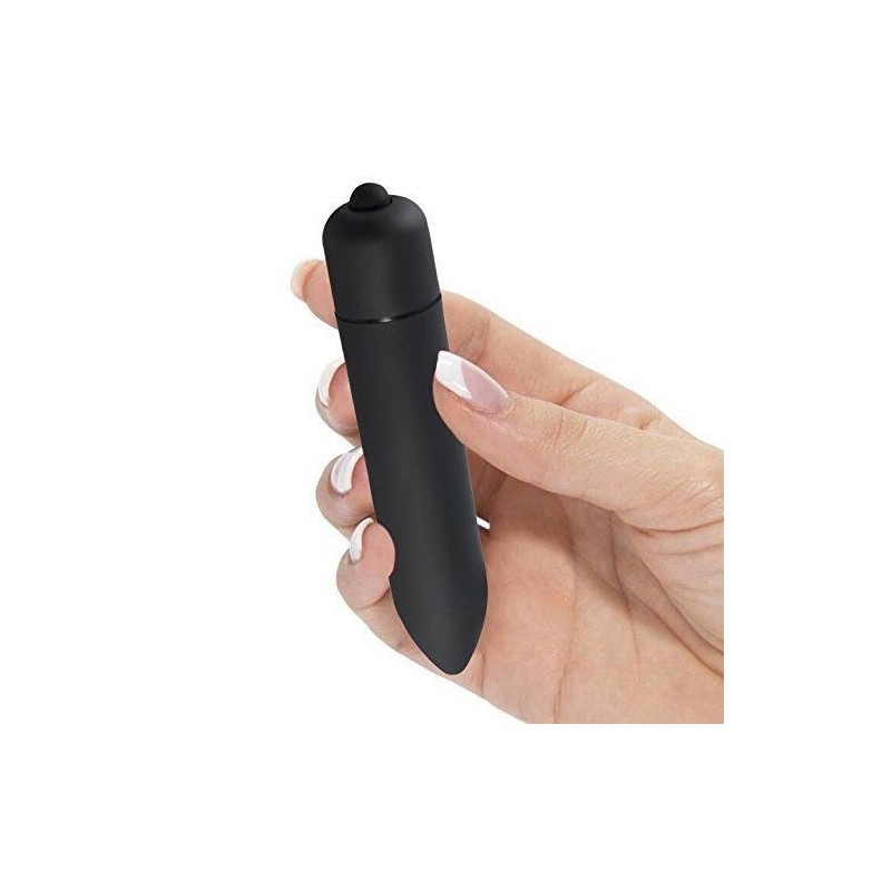 Μικρός Λεπτός μαύρος αδιάβροχος δονητής Naughty Toys 9εκ