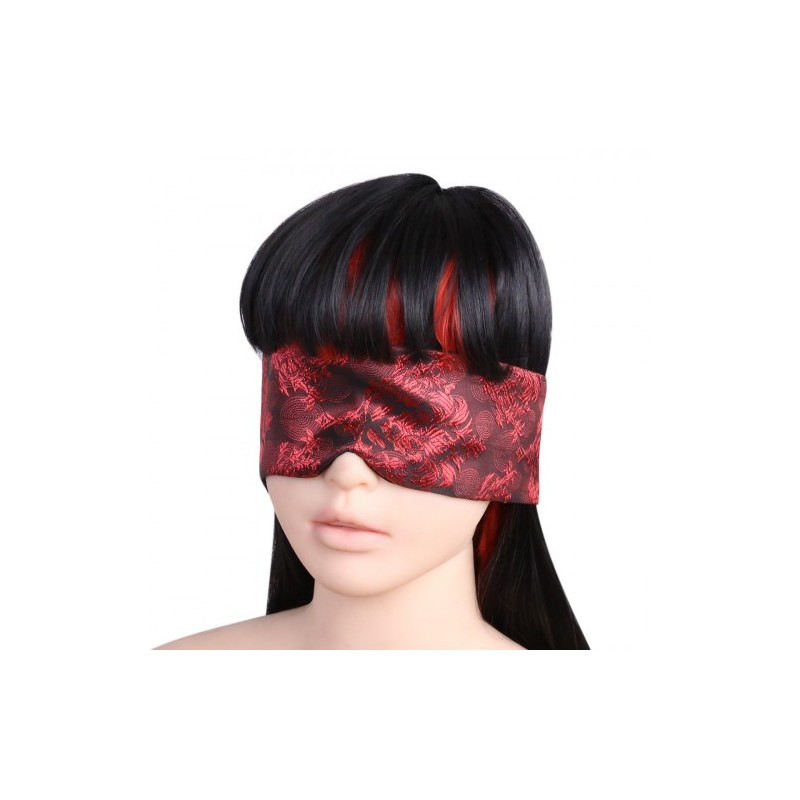 Six Piece Red Satin Bondage Set for Women