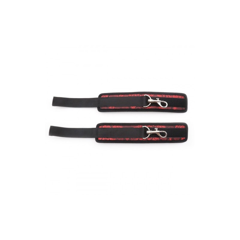 Six Piece Red Satin Bondage Set for Women