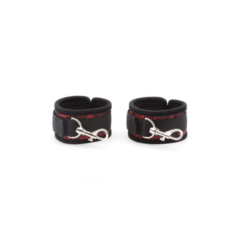 Six Piece Red Satin Bondage Set for Women