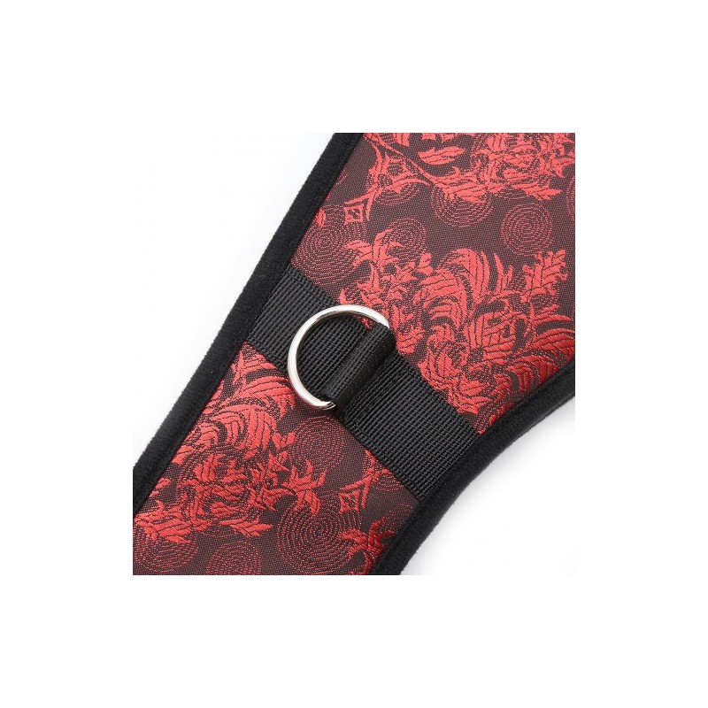 Six Piece Red Satin Bondage Set for Women