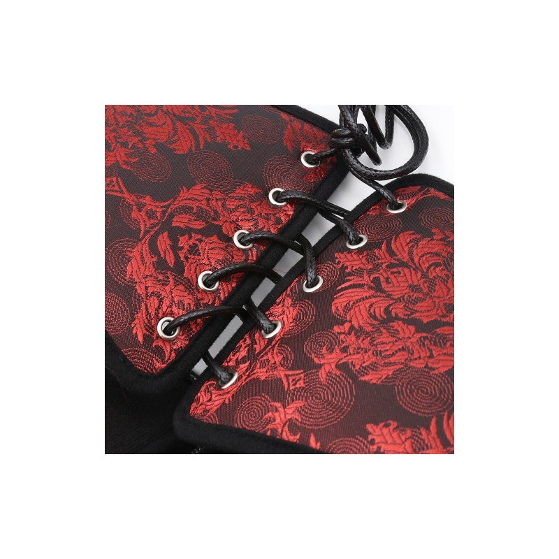 Six Piece Red Satin Bondage Set for Women