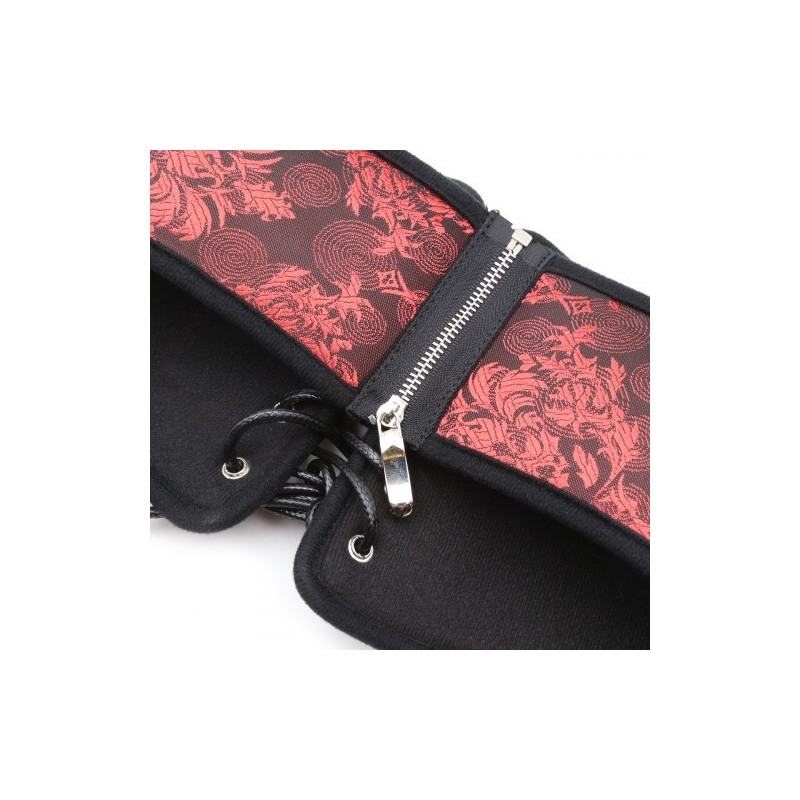 Six Piece Red Satin Bondage Set for Women