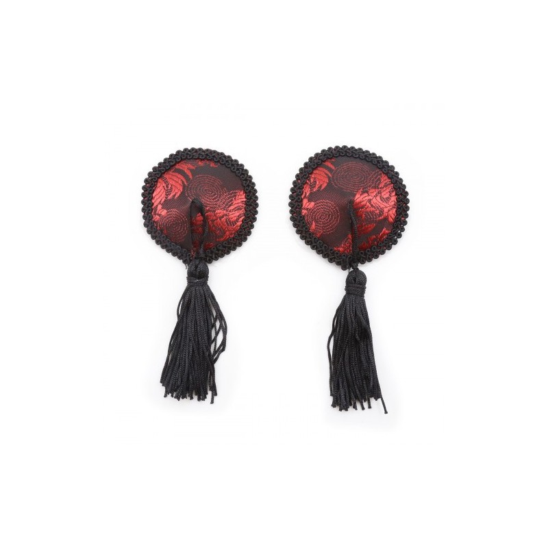 Six Piece Red Satin Bondage Set for Women