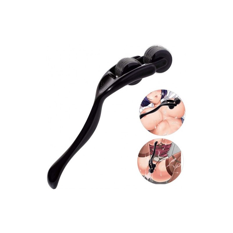 Διπλός Φετίχ τροχός καρφιά τύπου Wartenberg Μαύρο