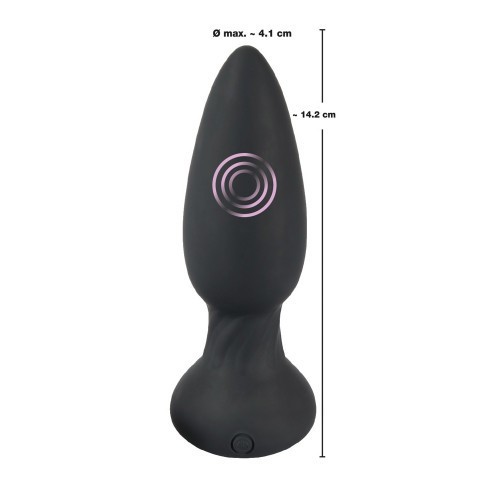 Black Velvets Remote Controlled Vibrating Butt Plug 14cm