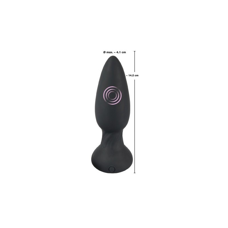 Black Velvets Remote Controlled Vibrating Butt Plug 14cm