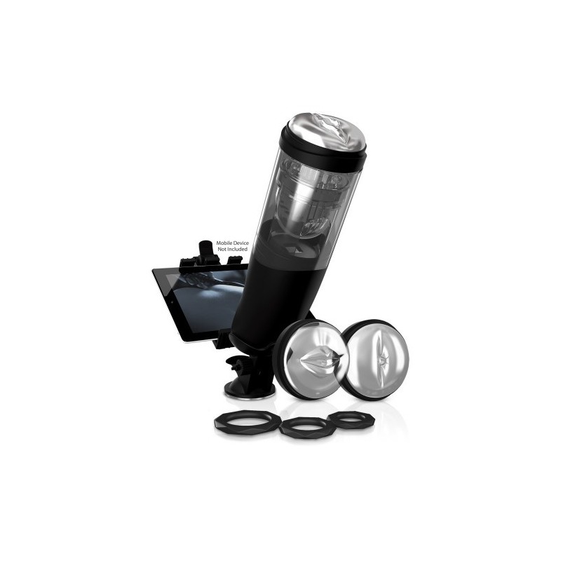 Deluxe Mega-Bator Rechargeable Masturbator with Mobile Device Holder