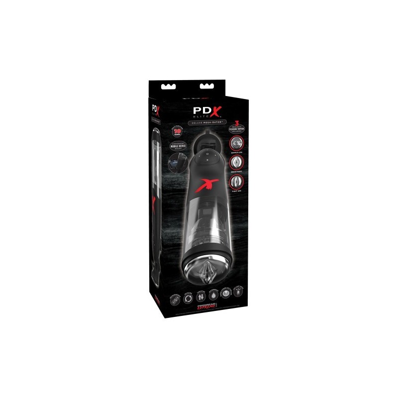 Deluxe Mega-Bator Rechargeable Masturbator with Mobile Device Holder