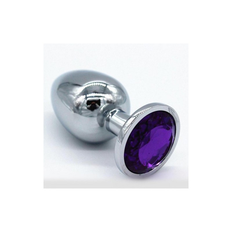 ΜΕΤΡΙΑ Μεταλλική Σφήνα μέ Βαθύ Μωβ κόσμημα 8 εκ