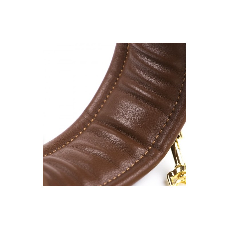 Καφέ Μαύρο Κολάρο λαιμού με αποσπώμενο χρυσή αλυσίδα λουρί