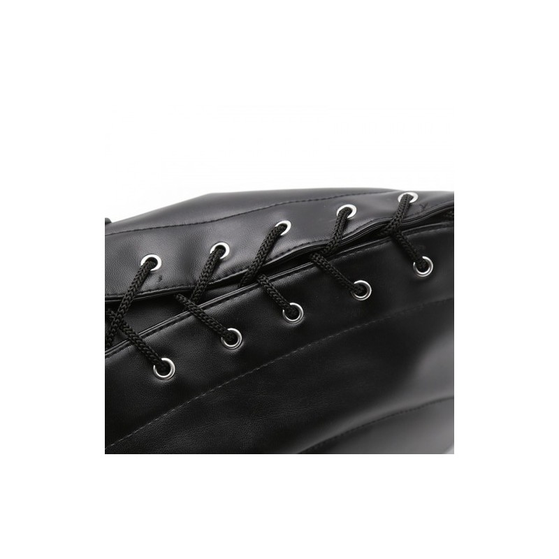 Bdsm Leather Hood with Sponge Earmuffs and mouth eyes zippers