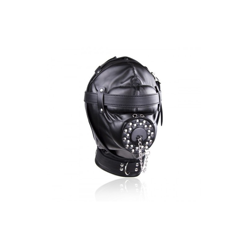 Bondage Multiplex Sensory Deprivation Black Leather hood