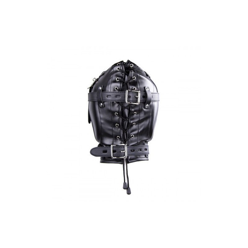 Bondage Multiplex Sensory Deprivation Black Leather hood
