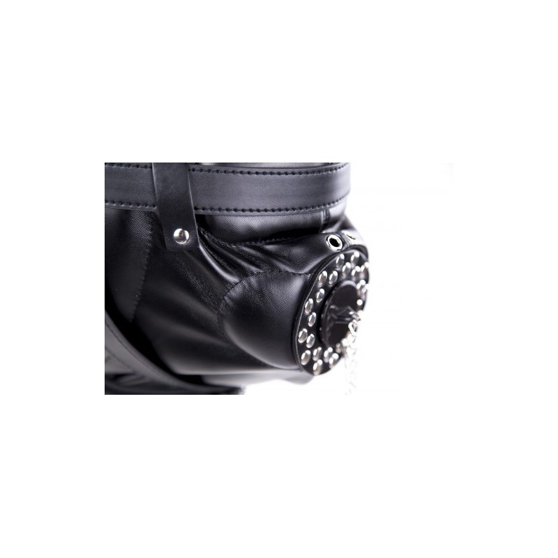 Bondage Multiplex Sensory Deprivation Black Leather hood