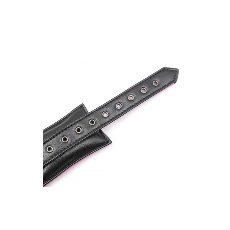 Μαύρα Ρόζ δερμάτινα φετίχ ΔΕΣΜΑ περιορισμού των ποδιών στους ΑΣΤΡΑΓΑΛΟΥΣ