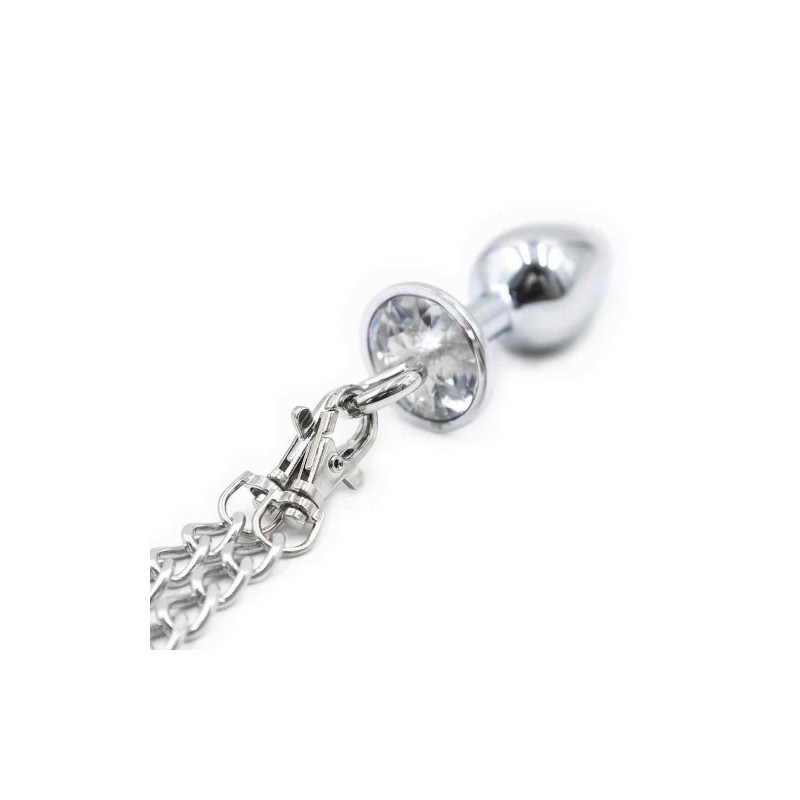 Μεταλλίκες χειροπέδες συνδυασμός με μεταλλική σφήνα πρωκτού