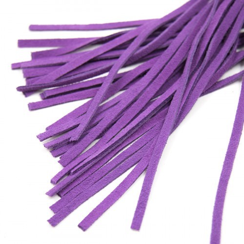 Αυθεντικό BDSM Μώβ Μαύρο Νούμποκ δερμάτινο μαστίγιο 36 εκ