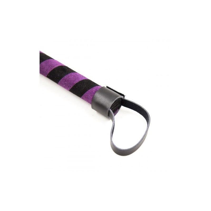 Αυθεντικό BDSM Μώβ Μαύρο Νούμποκ δερμάτινο μαστίγιο 36 εκ