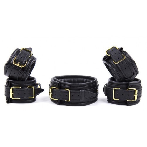 Ασορτί Σετ Μαύρα δεσμά Χεριών Ποδιών