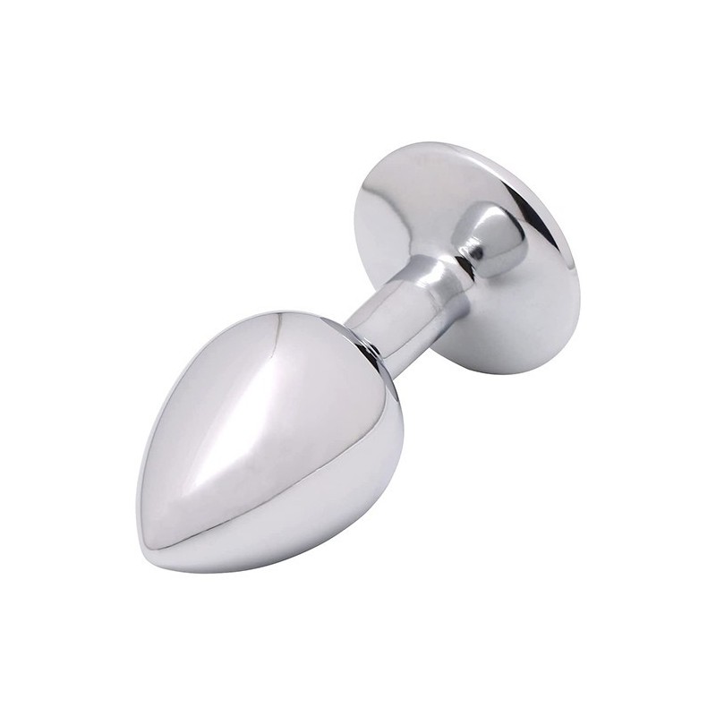 ΜΙΚΡΗ Μεταλλική Πρωκτική Σφήνα μέ κρυστάλλινο διαφανές Πετράδι 7εκ