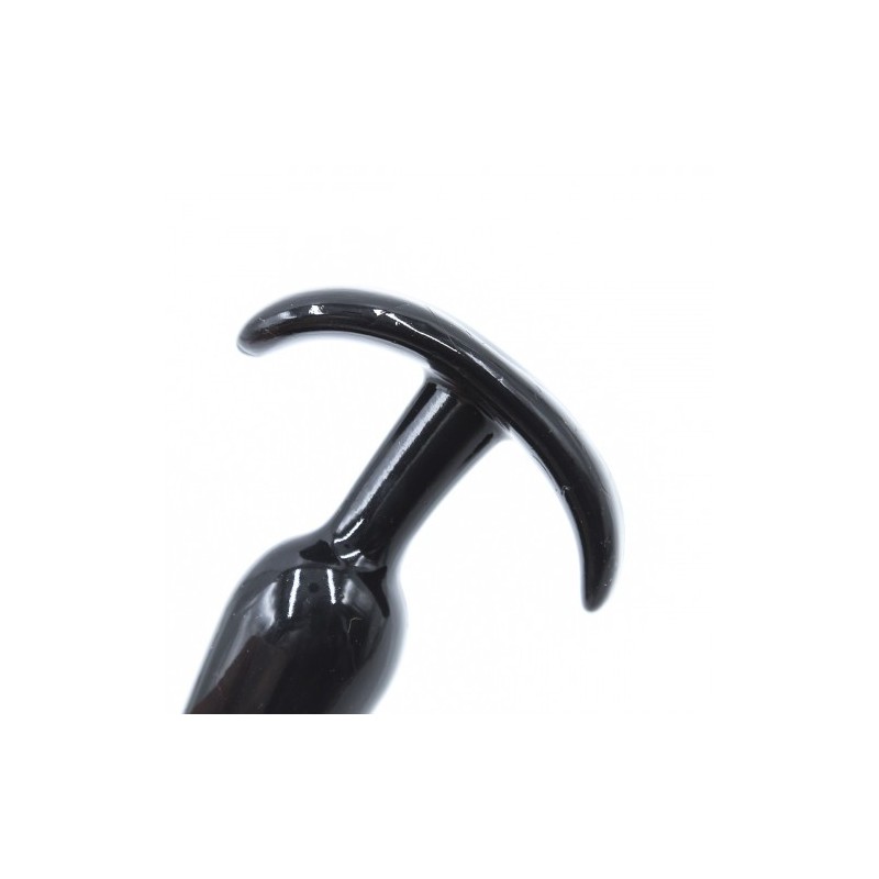 Μικρή ΜΑΥΡΗ μαλακιά εύκαμπτη πρωκτική σφήνα Naughty Toys 10 εκ