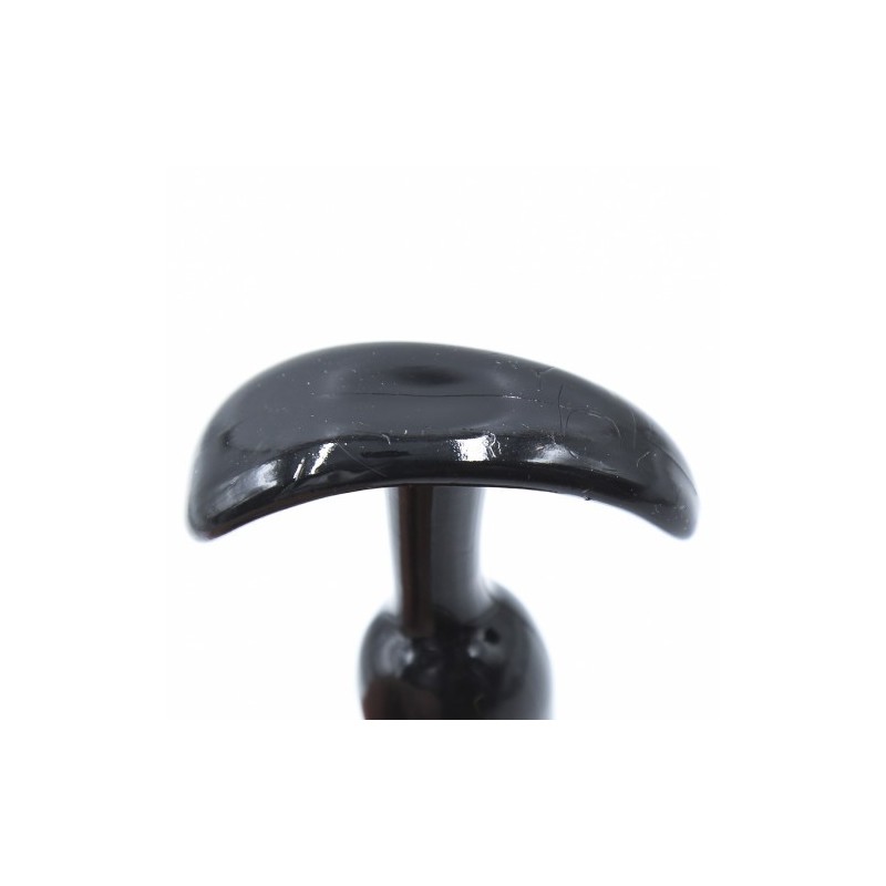 Μικρή ΜΑΥΡΗ μαλακιά εύκαμπτη πρωκτική σφήνα Naughty Toys 10 εκ