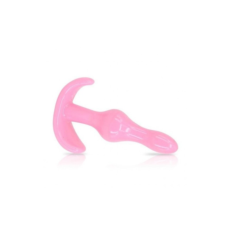 Μικρή ΡΟΖ πρωκτική σφήνα με μονή μπίλια για αρχάριους Naughty Toys 8 εκ