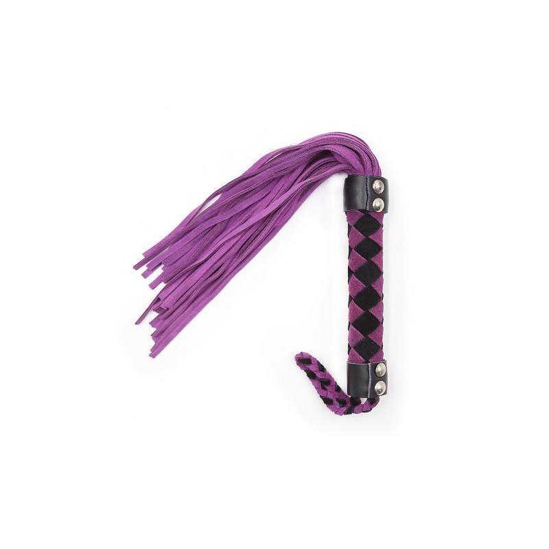 Αυθεντικό BDSM ΜΩΒ Μαύρο Νούμποκ δερμάτινο μαστίγιο 38 εκ