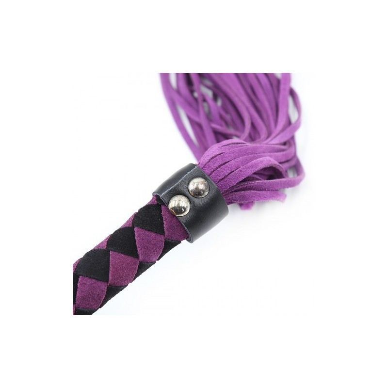 Αυθεντικό BDSM ΜΩΒ Μαύρο Νούμποκ δερμάτινο μαστίγιο 38 εκ