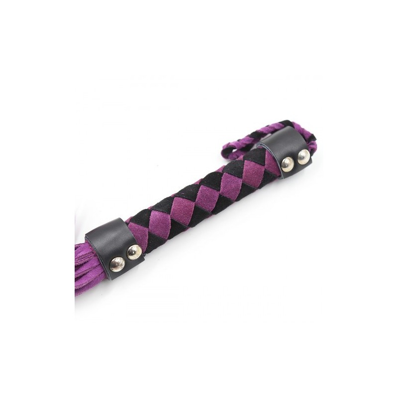 Αυθεντικό BDSM ΜΩΒ Μαύρο Νούμποκ δερμάτινο μαστίγιο 38 εκ