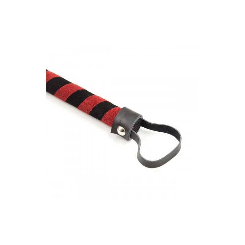 Αυθεντικό BDSM Κόκκινο Μαύρο Νούμποκ δερμάτινο μαστίγιο 36 εκ