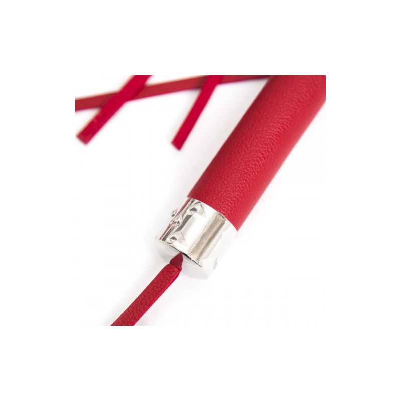 Δερμάτινο ΚΟΚΚΙΝΟ μαστίγιο αλογοουρά 23 λουριά Naughty Toys 42 εκ