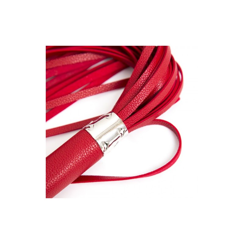 Δερμάτινο ΚΟΚΚΙΝΟ μαστίγιο αλογοουρά 23 λουριά Naughty Toys 42 εκ