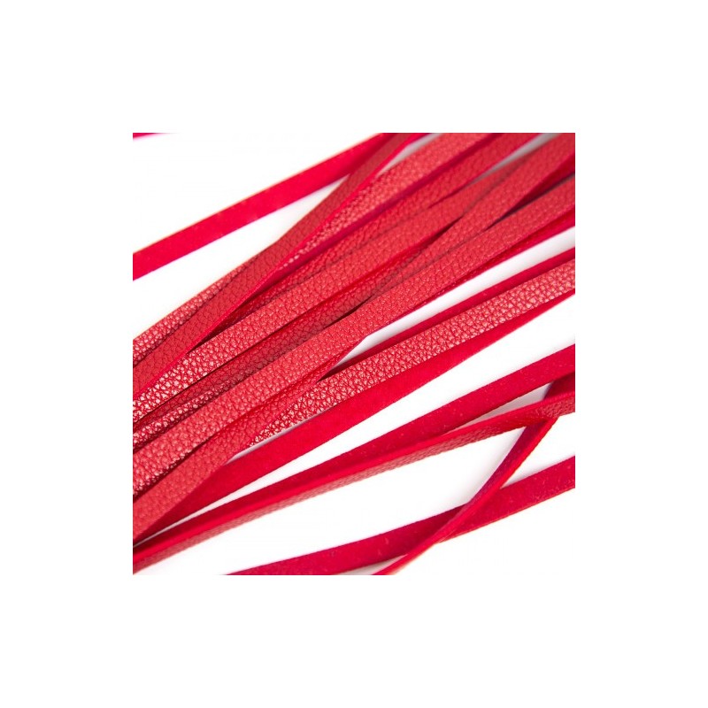 Δερμάτινο ΚΟΚΚΙΝΟ μαστίγιο αλογοουρά 23 λουριά Naughty Toys 42 εκ