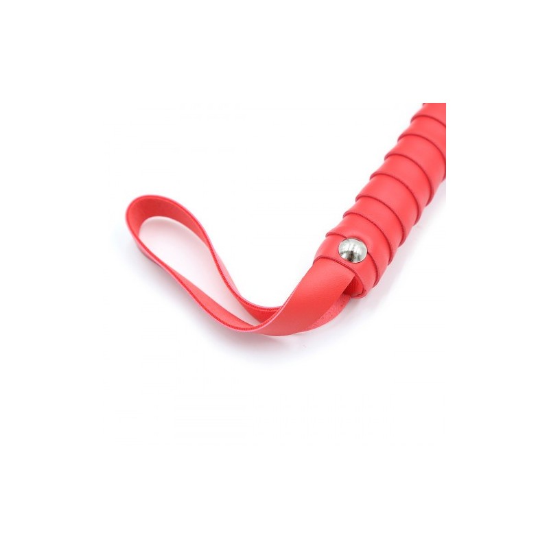 Δερμάτινο ΚΟΚΚΙΝΟ μαστίγιο αλογοουρά με 80 λουριά Naughty Toys 42 εκ