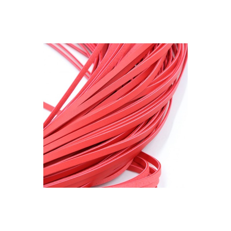 Δερμάτινο ΚΟΚΚΙΝΟ μαστίγιο αλογοουρά με 80 λουριά Naughty Toys 42 εκ